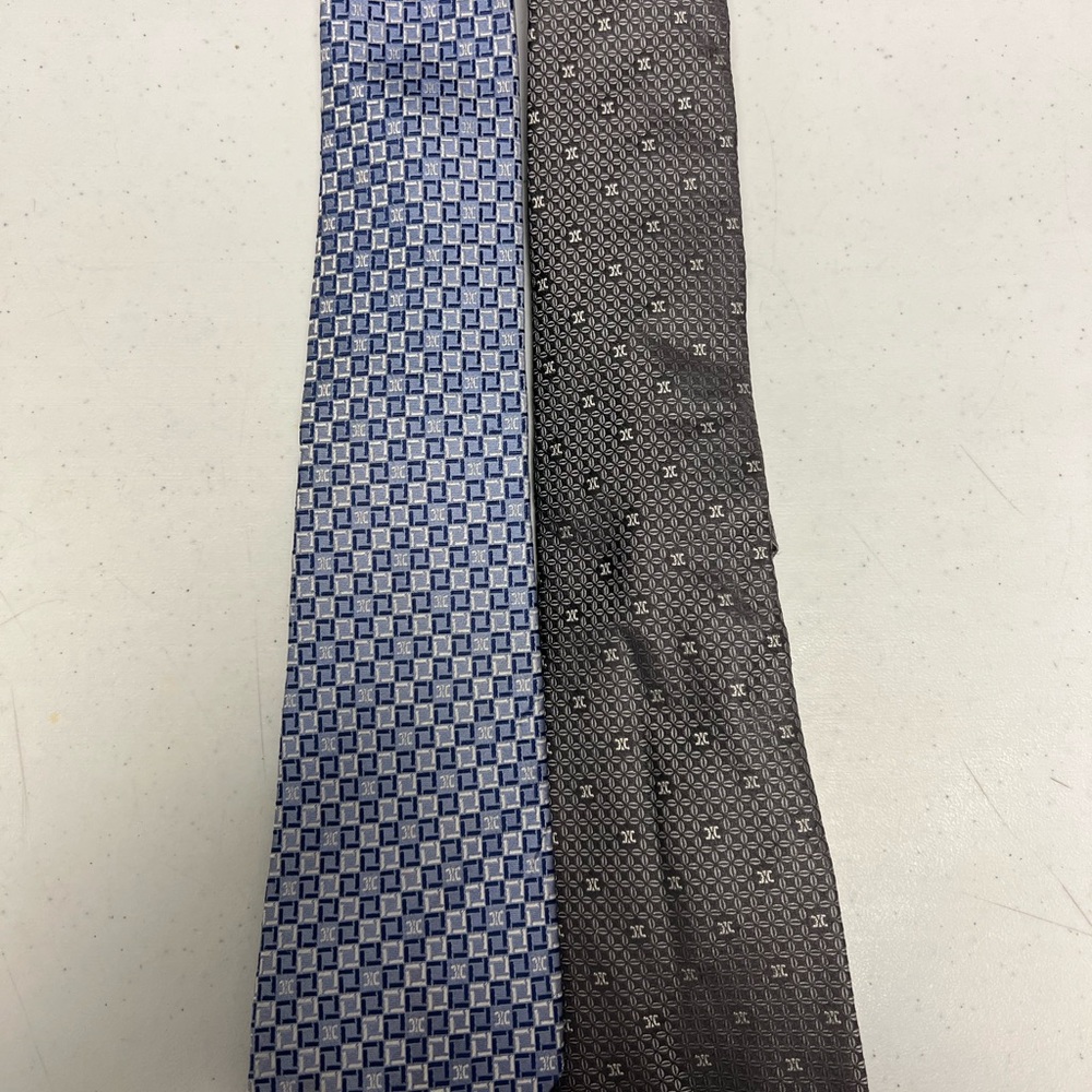 Celine Blue and Black Patterned Ties